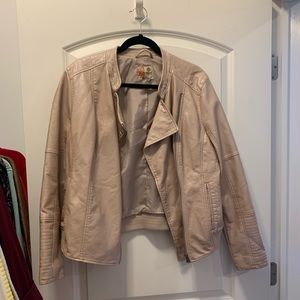 Foe pink leather jacket